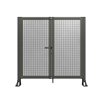 SINGLE PANEL, DOUBLE DOOR-FRAME W/O HEADER-HANDLE ON LEFT 1400MM X 1400MM  1" MESH, AS A KIT