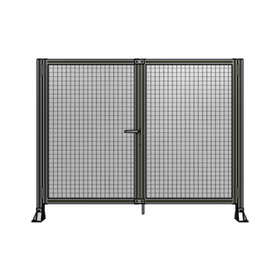 SINGLE PANEL, DOUBLE DOOR-FRAME W/O HEADER-HANDLE ON LEFT 1400MM X 1800MM  1" MESH, ASSEMBLED