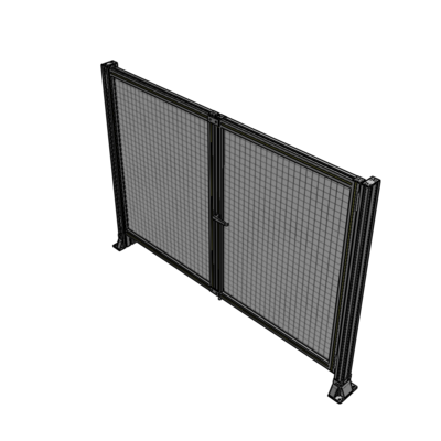 J4-1400-2000-0150-UYMTK SINGLE PANEL, DOUBLE DOOR-FRAME W/O HEADER-HANDLE ON RIGHT 1400MM X 2000MM  1" MESH, AS A KIT