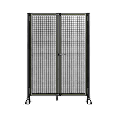 SINGLE PANEL, DOUBLE DOOR-FRAME W/O HEADER-HANDLE ON RIGHT 1700MM X 1200MM  1" MESH, ASSEMBLED