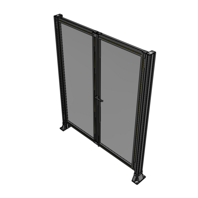 J4-1700-1400-0150-UYPTK SINGLE PANEL, DOUBLE DOOR-FRAME W/O HEADER-HANDLE ON RIGHT 1700MM X 1400MM  1/4" POLYCARB, AS A KIT