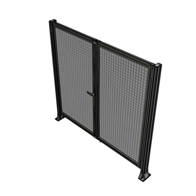 J4-1700-1800-0150-TYMTA SINGLE PANEL, DOUBLE DOOR-FRAME W/O HEADER-HANDLE ON LEFT 1700MM X 1800MM  1" MESH, ASSEMBLED