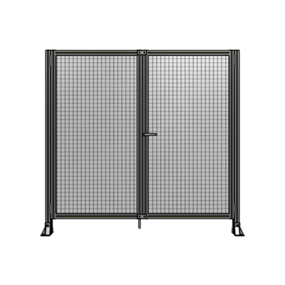 SINGLE PANEL, DOUBLE DOOR-FRAME W/O HEADER-HANDLE ON RIGHT 1700MM X 1800MM  1" MESH, ASSEMBLED