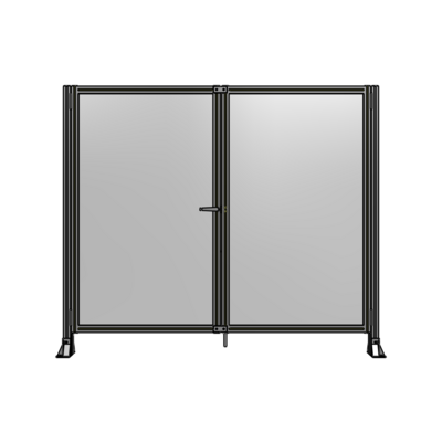 SINGLE PANEL, DOUBLE DOOR-FRAME W/O HEADER-HANDLE ON LEFT 1700MM X 2000MM  1/4" POLYCARB, AS A KIT