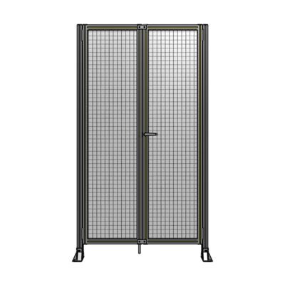 SINGLE PANEL, DOUBLE DOOR-FRAME W/O HEADER-HANDLE ON RIGHT 2135MM X 1200MM  1" MESH, ASSEMBLED