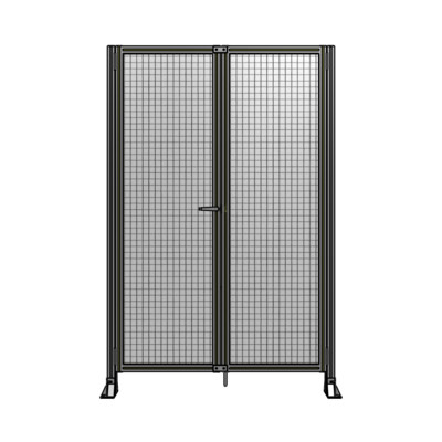 SINGLE PANEL, DOUBLE DOOR-FRAME W/O HEADER-HANDLE ON LEFT 2135MM X 1400MM  1" MESH, ASSEMBLED