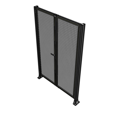 J4-2135-1400-0150-TYMTK SINGLE PANEL, DOUBLE DOOR-FRAME W/O HEADER-HANDLE ON LEFT 2135MM X 1400MM  1" MESH, AS A KIT