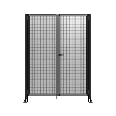SINGLE PANEL, DOUBLE DOOR-FRAME W/O HEADER-HANDLE ON RIGHT 2135MM X 1600MM  1" MESH, ASSEMBLED