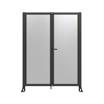 SINGLE PANEL, DOUBLE DOOR-FRAME W/O HEADER-HANDLE ON RIGHT 2135MM X 1600MM  1/4" POLYCARB, AS A KIT