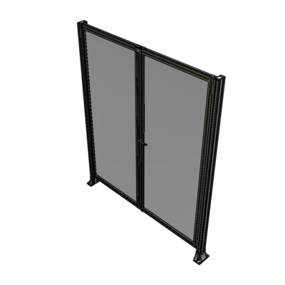 J4-2135-1800-0150-UYPTK SINGLE PANEL, DOUBLE DOOR-FRAME W/O HEADER-HANDLE ON RIGHT 2135MM X 1800MM  1/4" POLYCARB, AS A KIT