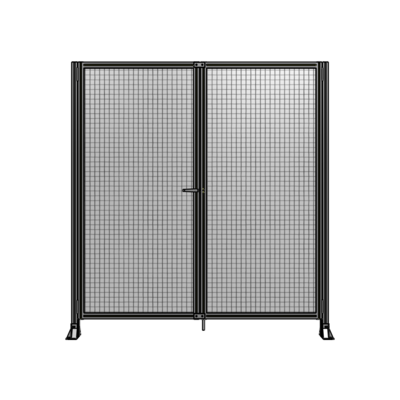 SINGLE PANEL, DOUBLE DOOR-FRAME W/O HEADER-HANDLE ON LEFT 2135MM X 2000MM  1" MESH, ASSEMBLED
