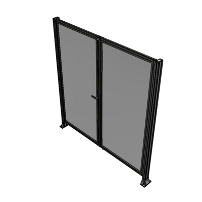 J4-2135-2000-0150-TYPTK SINGLE PANEL, DOUBLE DOOR-FRAME W/O HEADER-HANDLE ON LEFT 2135MM X 2000MM  1/4" POLYCARB, AS A KIT