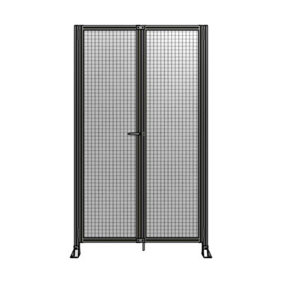 SINGLE PANEL, DOUBLE DOOR-FRAME W/O HEADER-HANDLE ON LEFT 2400MM X 1400MM  1" MESH, ASSEMBLED