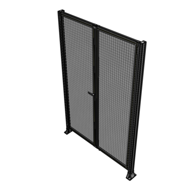 J4-2400-1600-0150-TYMTA SINGLE PANEL, DOUBLE DOOR-FRAME W/O HEADER-HANDLE ON LEFT 2400MM X 1600MM  1" MESH, ASSEMBLED