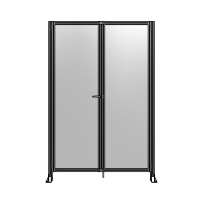 SINGLE PANEL, DOUBLE DOOR-FRAME W/O HEADER-HANDLE ON LEFT 2400MM X 1600MM  1/4" POLYCARB, AS A KIT