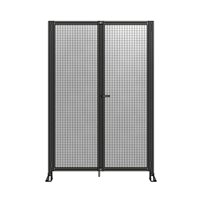 SINGLE PANEL, DOUBLE DOOR-FRAME W/O HEADER-HANDLE ON RIGHT 2400MM X 1600MM  1" MESH, ASSEMBLED
