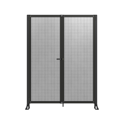 SINGLE PANEL, DOUBLE DOOR-FRAME W/O HEADER-HANDLE ON LEFT 2400MM X 1800MM  1" MESH, ASSEMBLED