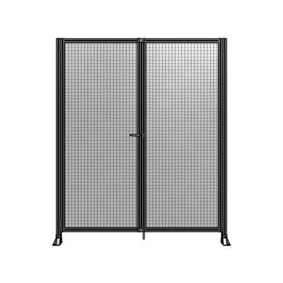 SINGLE PANEL, DOUBLE DOOR-FRAME W/O HEADER-HANDLE ON LEFT 2400MM X 2000MM  1" MESH, ASSEMBLED