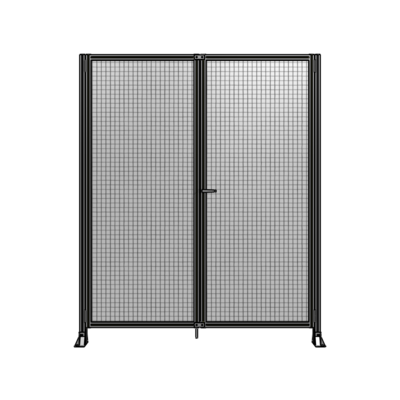 SINGLE PANEL, DOUBLE DOOR-FRAME W/O HEADER-HANDLE ON RIGHT 2400MM X 2000MM  1" MESH, ASSEMBLED