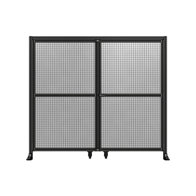 DOUBLE PANEL, DOUBLE DOOR-WITH HEADER-HANDLE ON RIGHT 2135MM X 2400MM  1" MESH, AS A KIT