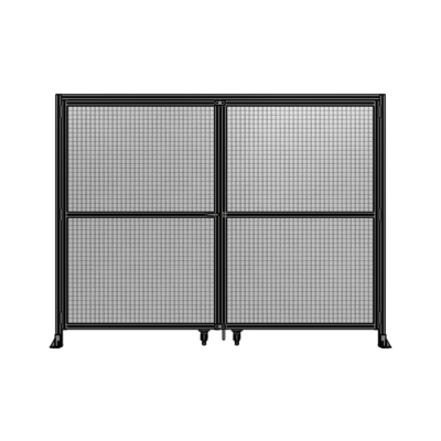 DOUBLE PANEL, DOUBLE DOOR-WITH HEADER-HANDLE ON LEFT 2135MM X 2800MM  1" MESH, ASSEMBLED