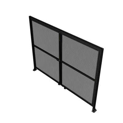 J5-2135-2800-0150-TYMTA DOUBLE PANEL, DOUBLE DOOR-WITH HEADER-HANDLE ON LEFT 2135MM X 2800MM  1" MESH, ASSEMBLED