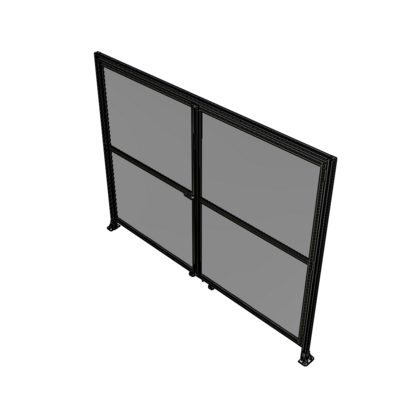J5-2135-2800-0150-TYPTA DOUBLE PANEL, DOUBLE DOOR-WITH HEADER-HANDLE ON LEFT 2135MM X 2800MM  1/4" POLYCARBONATE, ASSEMBLED