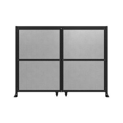DOUBLE PANEL, DOUBLE DOOR-WITH HEADER-HANDLE ON RIGHT 2135MM X 2800MM  1" MESH, ASSEMBLED