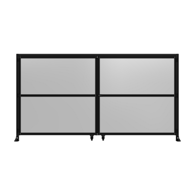 DOUBLE PANEL, DOUBLE DOOR-WITH HEADER-HANDLE ON RIGHT 2135MM X 4000MM  1/4" POLYCARBONATE, ASSEMBLED