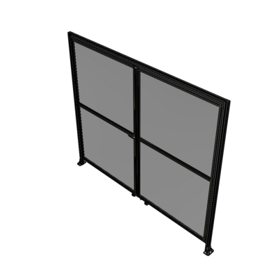 J5-2400-2800-0150-TYPTK DOUBLE PANEL, DOUBLE DOOR-WITH HEADER-HANDLE ON LEFT 2135MM X 2800MM  1/4" POLYCARBONATE, AS A KIT
