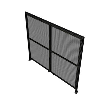 J5-2400-2800-0150-UYMTK DOUBLE PANEL, DOUBLE DOOR-WITH HEADER-HANDLE ON RIGHT 2135MM X 2800MM  1" MESH, AS A KIT