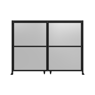 DOUBLE PANEL, DOUBLE DOOR-WITH HEADER-HANDLE ON RIGHT 2135MM X 3200MM  1/4" POLYCARBONATE, AS A KIT
