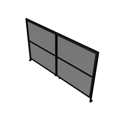 J5-2400-4000-0150-UYMTK DOUBLE PANEL, DOUBLE DOOR-WITH HEADER-HANDLE ON RIGHT 2135MM X 4000MM  1" MESH, AS A KIT