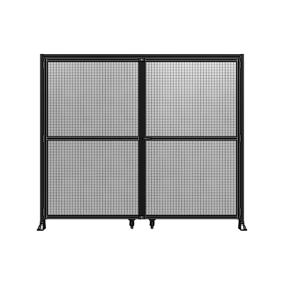 DOUBLE PANEL, DOUBLE DOOR-FRAME W/ HEADER- HANDLE ON RIGHT 2400MM X 2800MM  1" MESH, AS A KIT