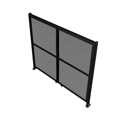 J7-2400-2800-0150-UYMTK DOUBLE PANEL, DOUBLE DOOR-FRAME W/ HEADER- HANDLE ON RIGHT 2400MM X 2800MM  1" MESH, AS A KIT