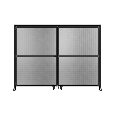 DOUBLE PANEL, DOUBLE DOOR-FRAME W/ HEADER- HANDLE ON LEFT 2400MM X 3200MM  1" MESH, AS A KIT