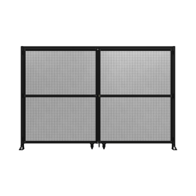 DOUBLE PANEL, DOUBLE DOOR-FRAME W/ HEADER- HANDLE ON LEFT 2400MM X 3600MM  1" MESH, AS A KIT