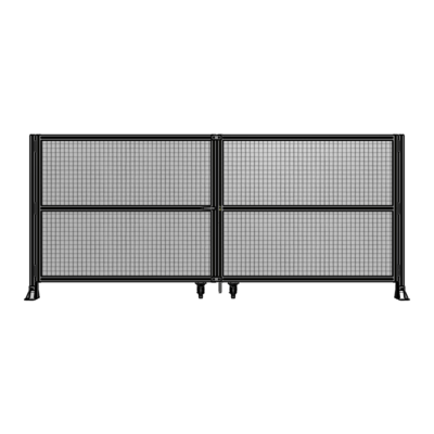 DOUBLE PANEL, DOUBLE DOOR-FRAME W/O HEADER-HANDLE ON LEFT 1400MM X 3200MM  1" MESH, AS A KIT