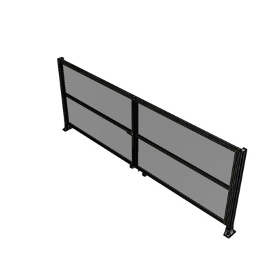 J8-1400-3600-0150-TYPTK DOUBLE PANEL, DOUBLE DOOR-FRAME W/O HEADER-HANDLE ON LEFT 1400MM X 3600MM  1/4" POLYCARB, AS A KIT