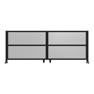 DOUBLE PANEL, DOUBLE DOOR-FRAME W/O HEADER-HANDLE RIGHT 1400MM X 3600MM  1/4" POLYCARB, AS A KIT