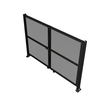 J8-1700-2400-0150-TYPTA DOUBLE PANEL, DOUBLE DOOR-FRAME W/O HEADER-HANDLE ON LEFT 1700MM X 2400MM  1/4" POLYCARB, ASSEMBLED