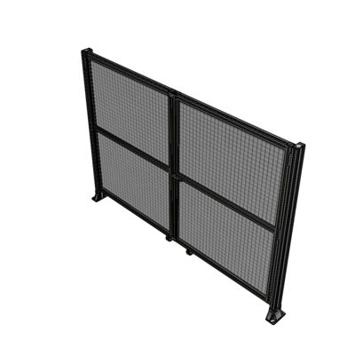 J8-1700-2400-0150-UYMTA DOUBLE PANEL, DOUBLE DOOR-FRAME W/O HEADER-HANDLE RIGHT 1700MM X 2400MM  1" MESH, ASSEMBLED