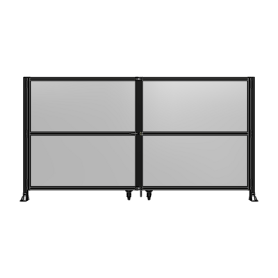 DOUBLE PANEL, DOUBLE DOOR-FRAME W/O HEADER-HANDLE ON LEFT 1700MM X 3200MM  1/4" POLYCARB, ASSEMBLED