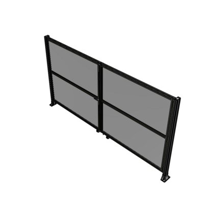 J8-1700-3200-0150-TYPTK DOUBLE PANEL, DOUBLE DOOR-FRAME W/O HEADER-HANDLE ON LEFT 1700MM X 3200MM  1/4" POLYCARB, AS A KIT
