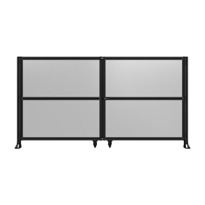 DOUBLE PANEL, DOUBLE DOOR-FRAME W/O HEADER-HANDLE RIGHT 1700MM X 3200MM  1/4" POLYCARB, ASSEMBLED