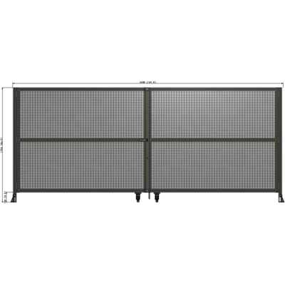 J8-1700-4000-0150-TYMTK DOUBLE PANEL, DOUBLE DOOR-FRAME W/O HEADER-HANDLE ON LEFT 1700MM X 4000MM  1" MESH, AS A KIT