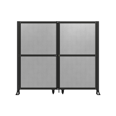 DOUBLE PANEL, DOUBLE DOOR-FRAME W/O HEADER-HANDLE ON LEFT 2135MM X 2400MM  1" MESH, AS A KIT