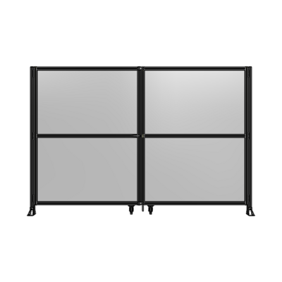 DOUBLE PANEL, DOUBLE DOOR-FRAME W/O HEADER-HANDLE ON LEFT 2135MM X 3200MM  1/4" POLYCARB, AS A KIT