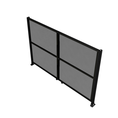 J8-2135-3200-0150-UYMTA DOUBLE PANEL, DOUBLE DOOR-FRAME W/O HEADER-HANDLE RIGHT 2135MM X 3200MM  1" MESH, ASSEMBLED
