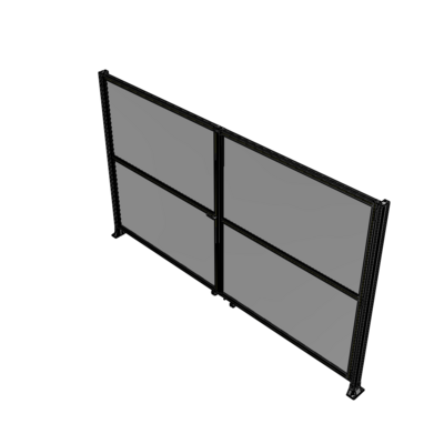 J8-2135-3600-0150-TYPTA DOUBLE PANEL, DOUBLE DOOR-FRAME W/O HEADER-HANDLE ON LEFT 2135MM X 3600MM  1/4" POLYCARB, ASSEMBLED